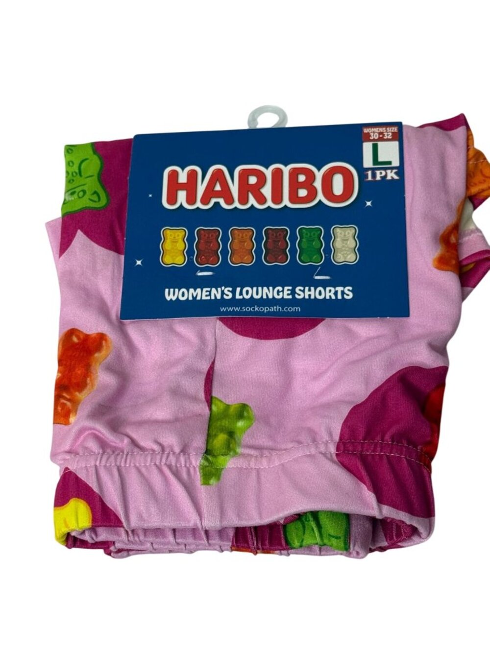 Haribo Pink Gummy Bear Heart Lounge Shorts Womens Large NWT